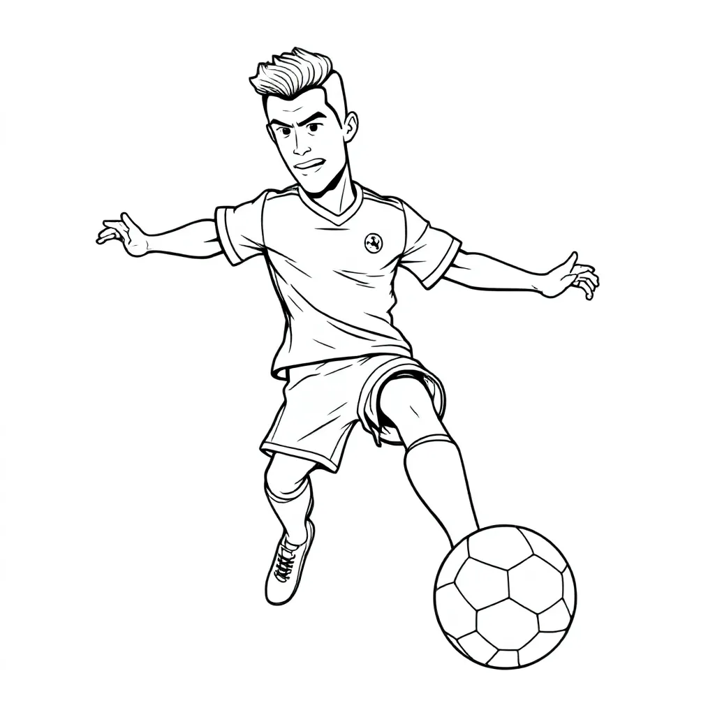 Ronaldo coloring page for children