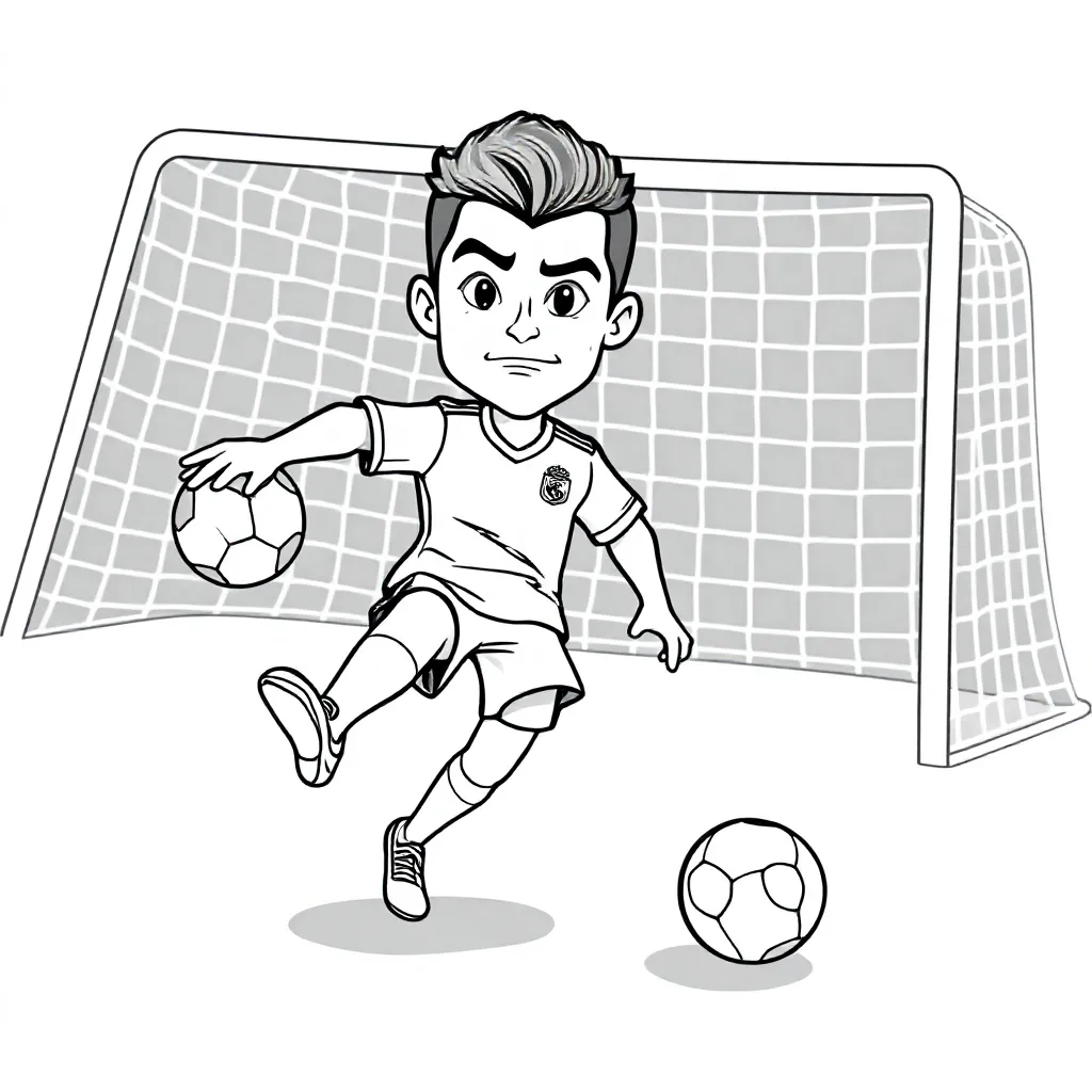 Ronaldo coloring page for children