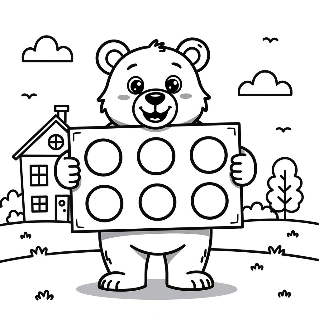 ronde vakjes waar de letters in kunnen coloring page for children