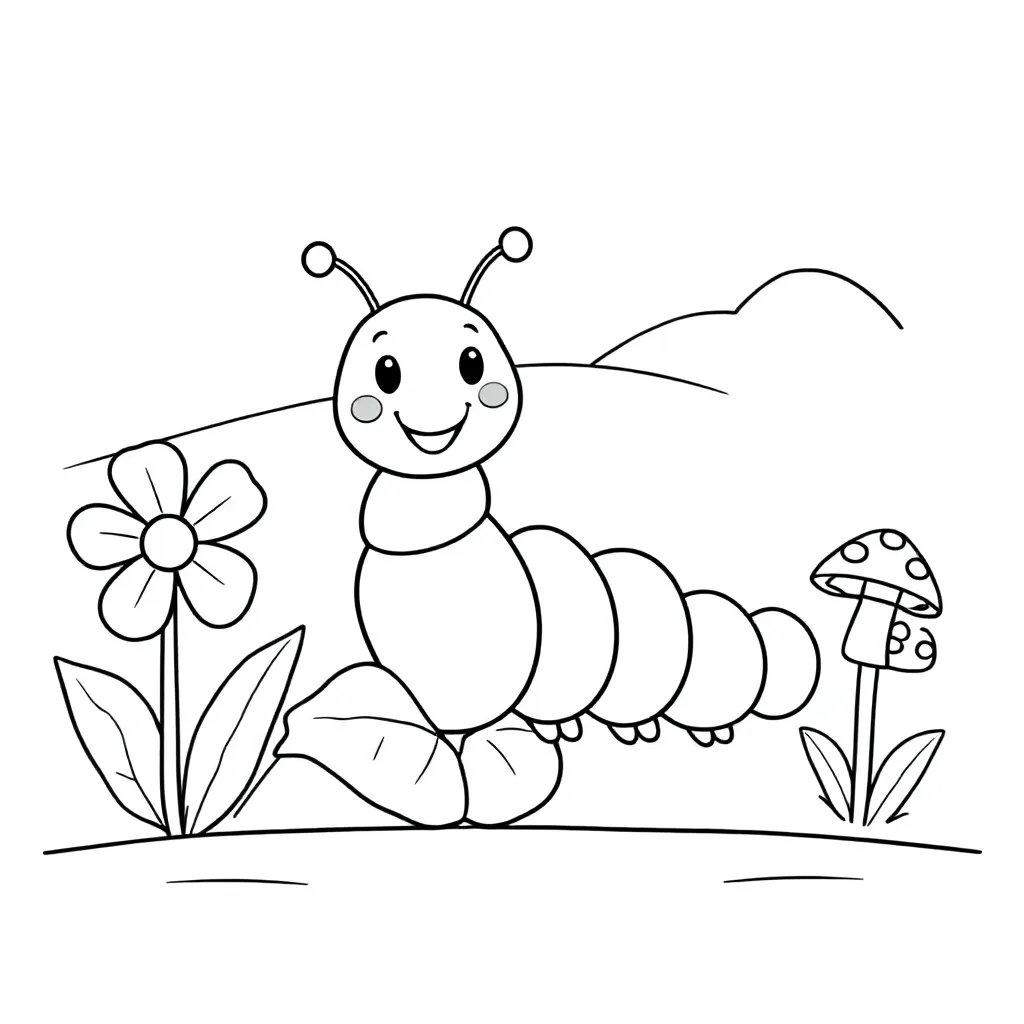 Rups coloring page for children