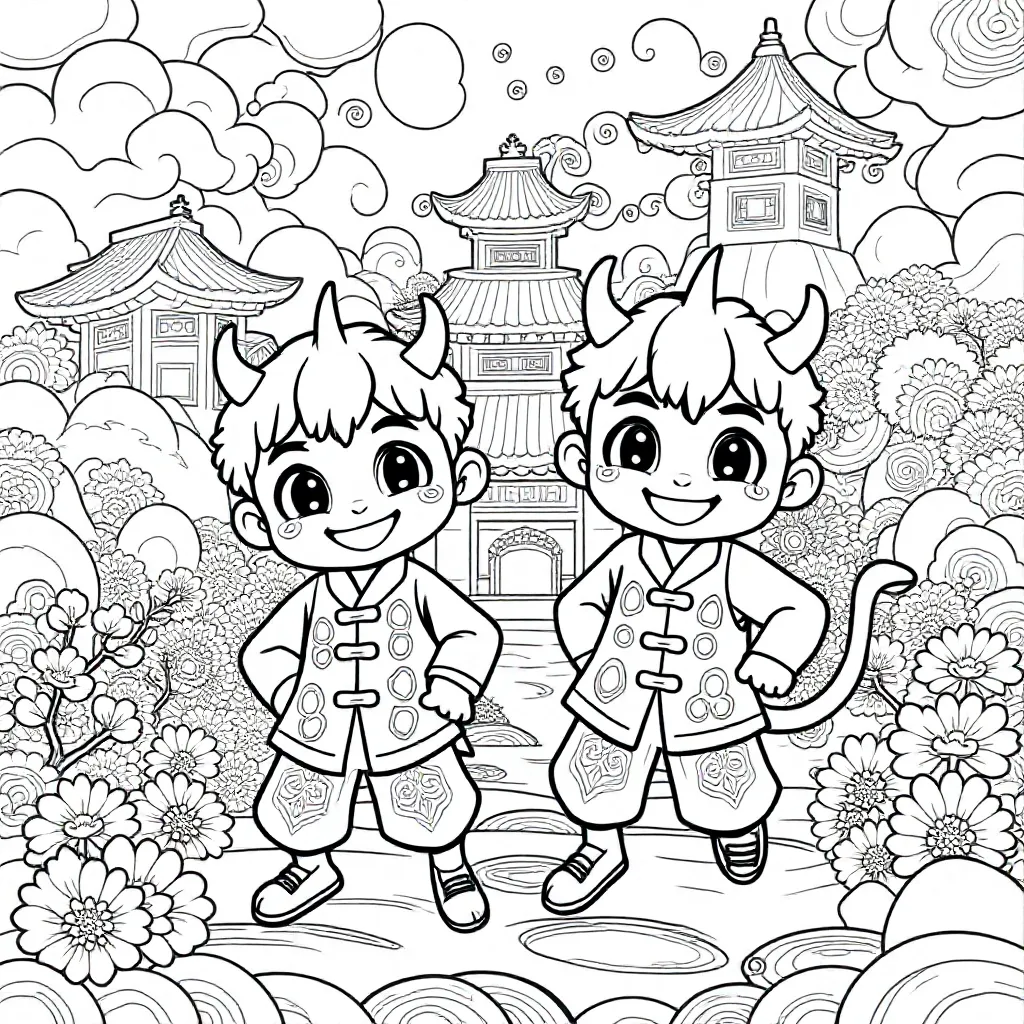 saja boys kleurplaat voor kinderen