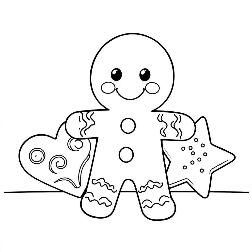 Schatig Koekje coloring page for children