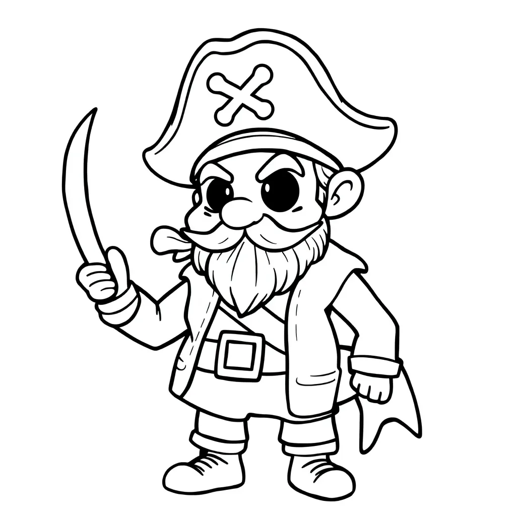 Schatkaart Piraat Avontuur Zee Ontdekking coloring page for children