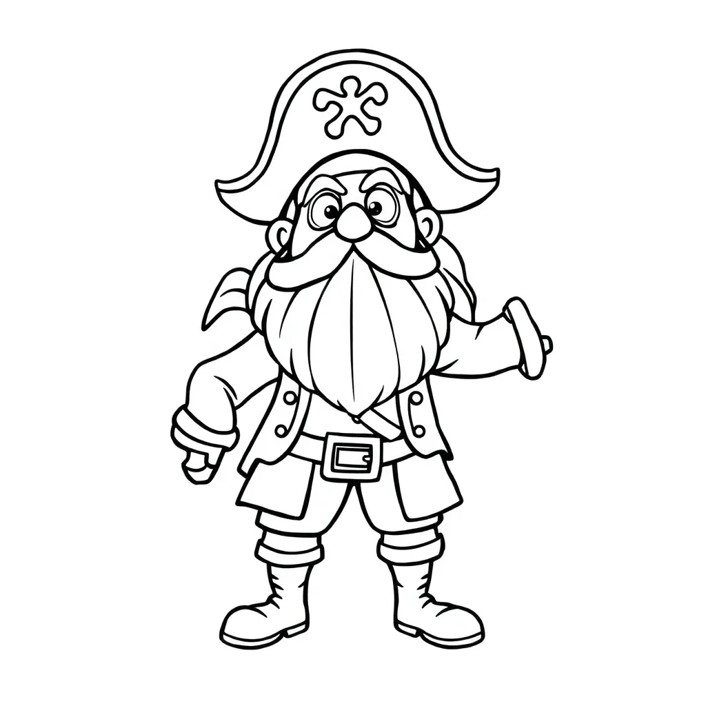 Schatkaart Piraten Avontuur Ontdekking Zee coloring page for children