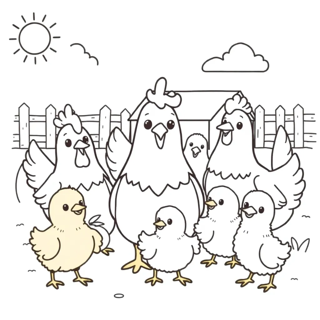 Cute Chicken Farm Animals Pets Poultry Animals