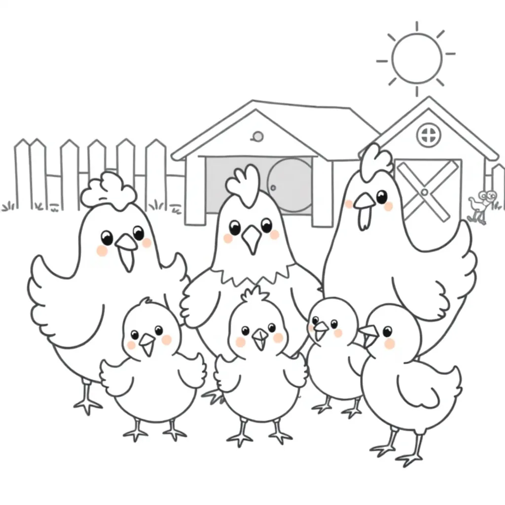 Cute Chicken Farm Animals Pets Poultry Chicks