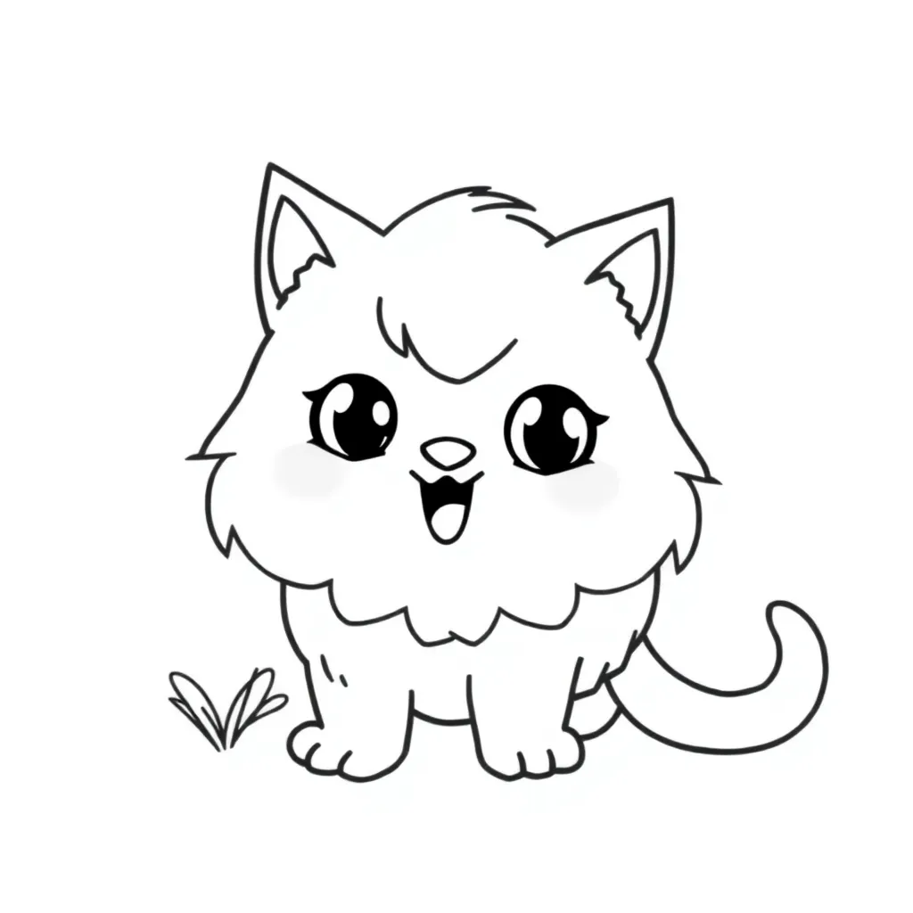 Schattige Tekening Kinderlijk Vrolijk Creatief coloring page for children