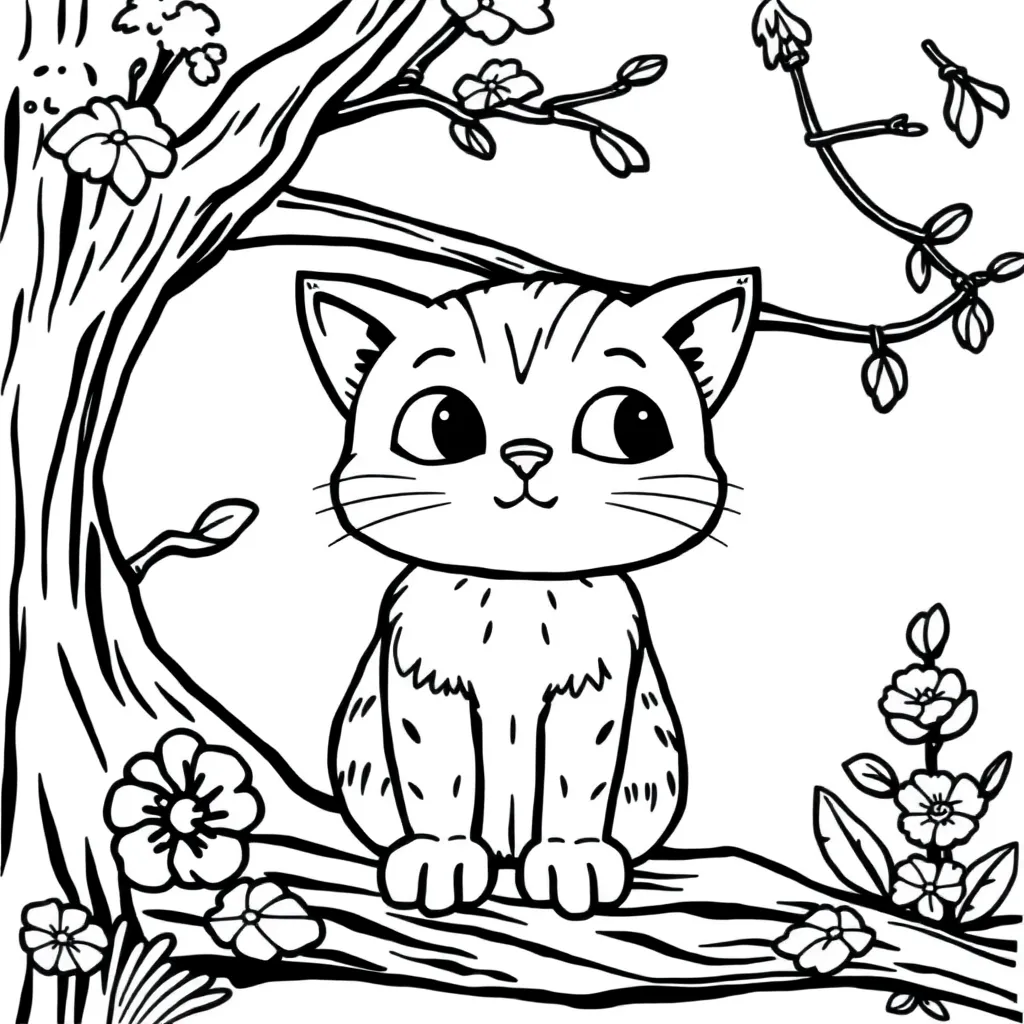 Schattige Tekening Kinderlijk Vrolijk Creatief coloring page for children