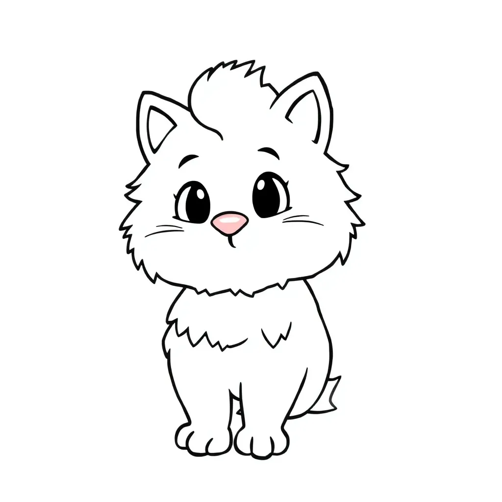 Schattige Tekening Kinderlijk Vrolijk Creatief coloring page for children