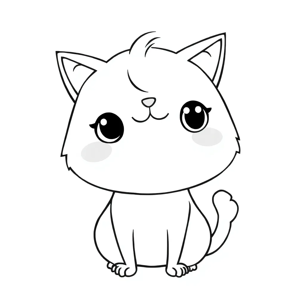 Schattige Tekening Kinderlijk Vrolijk Creatief coloring page for children