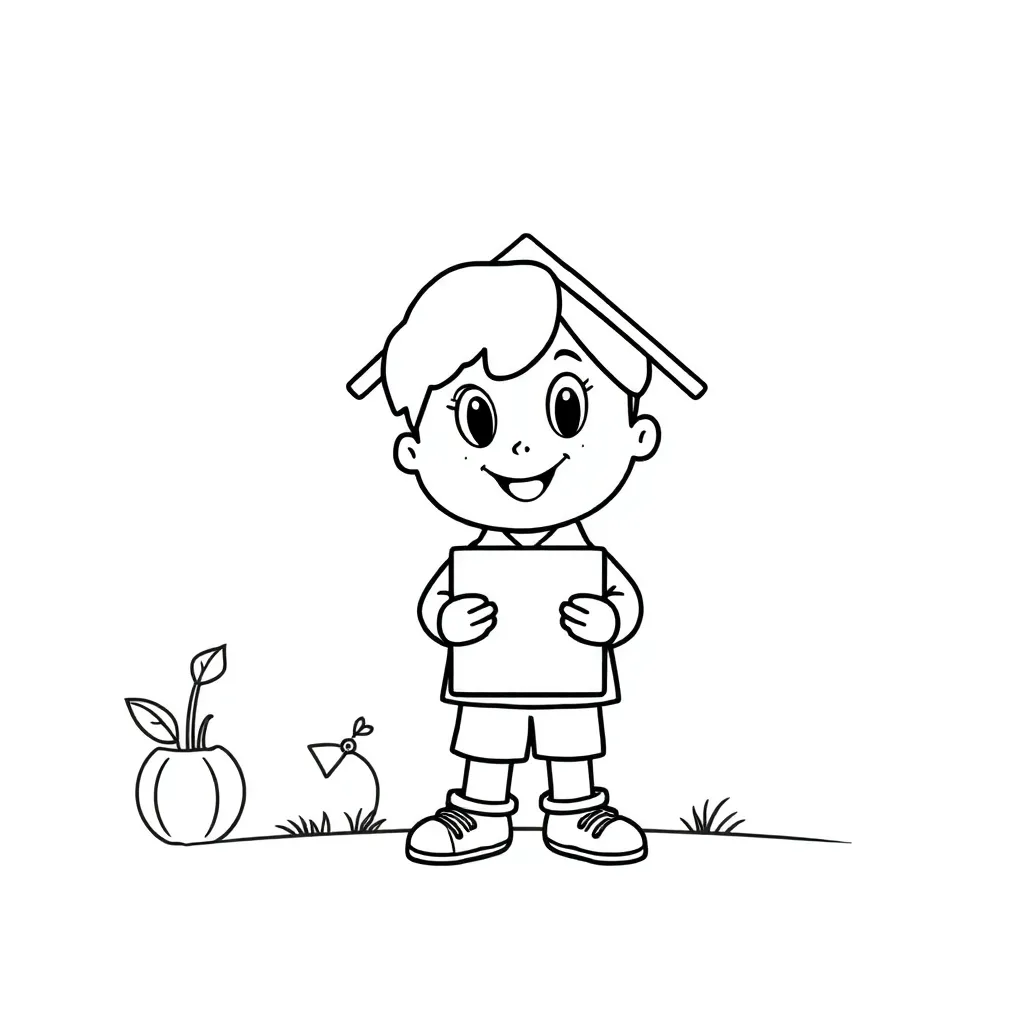 School Educatief Creatief Kinderen Tekenen coloring page for children