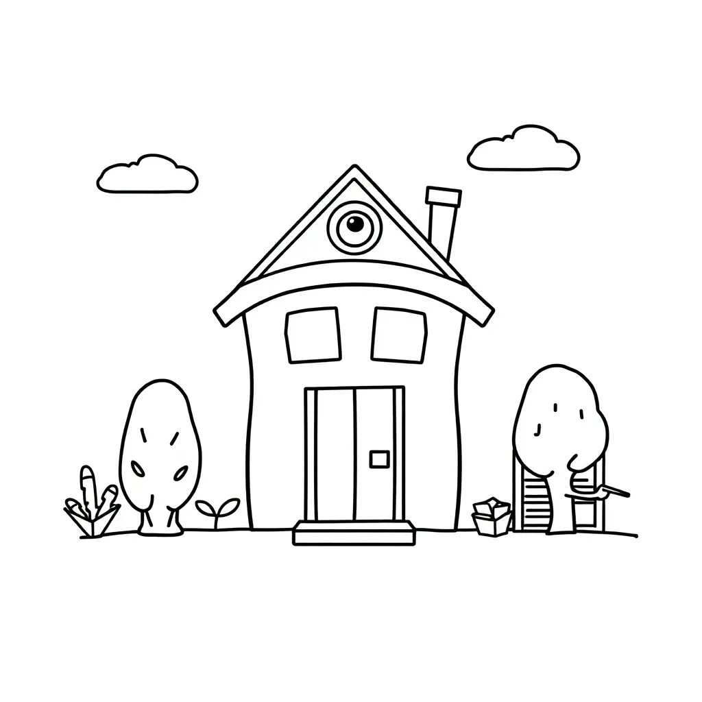 School Educatief Creatief Tekenen Kinderen coloring page for children