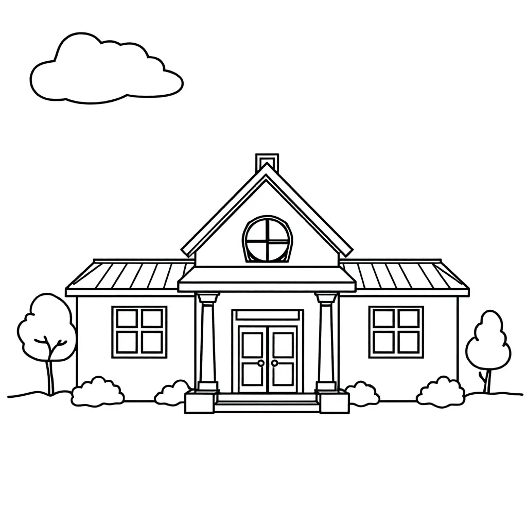 School In Nederland Kleurplaat coloring page for children