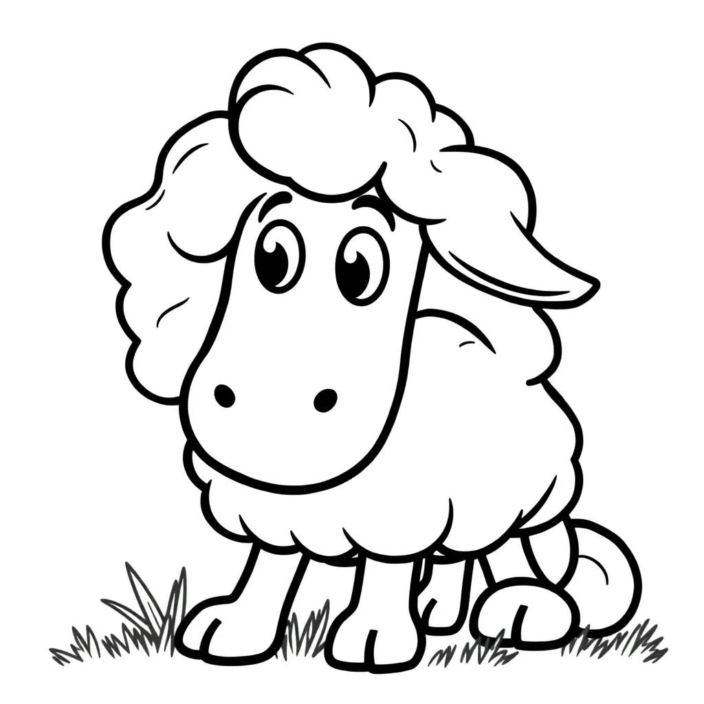 Shaun Schaap Boerderij Cartoon Avontuur coloring page for children