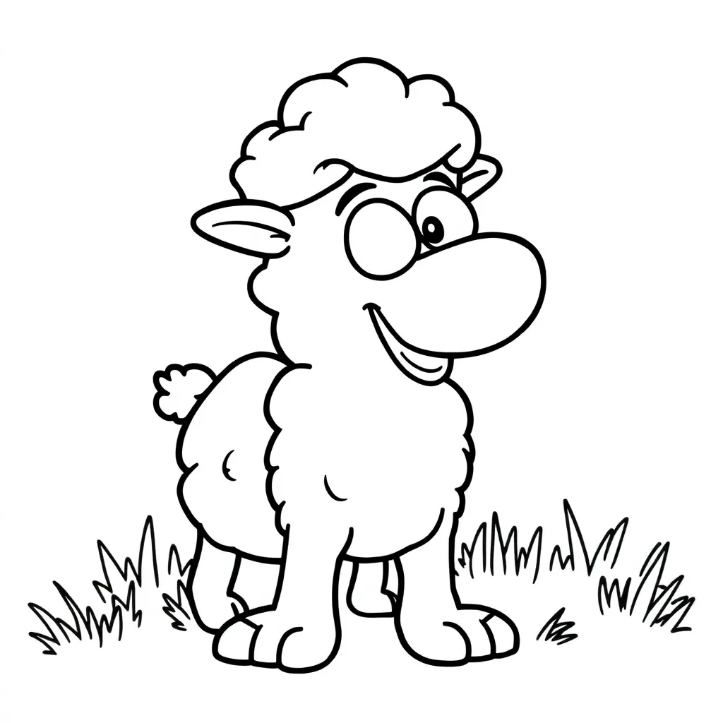 Shaun Schaap Boerderij Tekenfilm Creatief coloring page for children