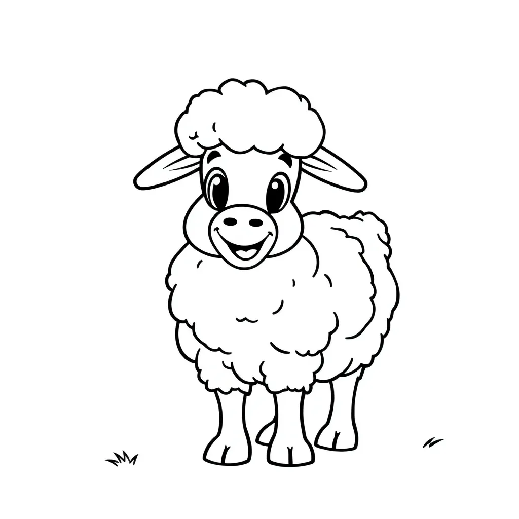 Shaun Schaap Boerderij Tekenfilm Creatief coloring page for children
