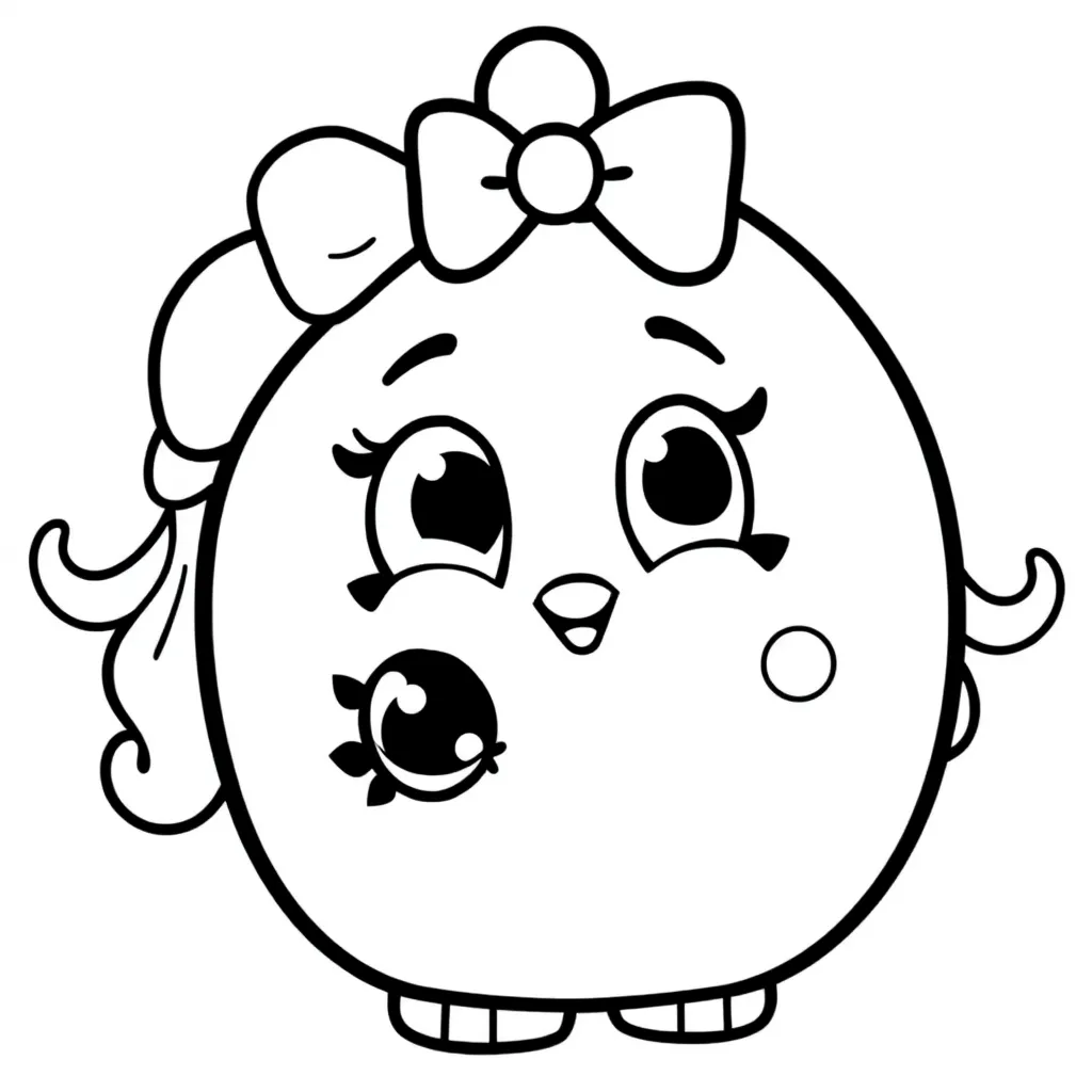 Shopkins Speelgoed Karakters Schattig Verzamelen coloring page for children