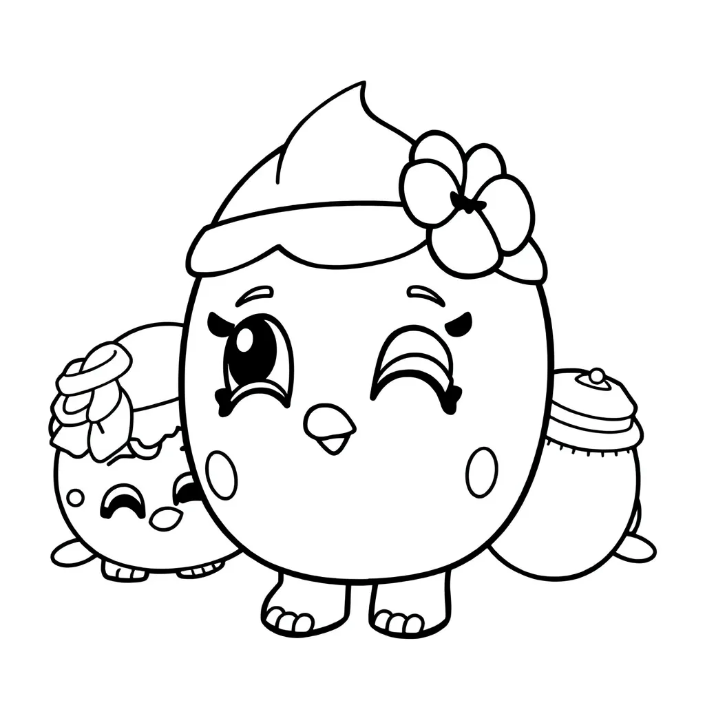 Shopkins Speelgoed Karakters Verzamelen Schattig coloring page for children