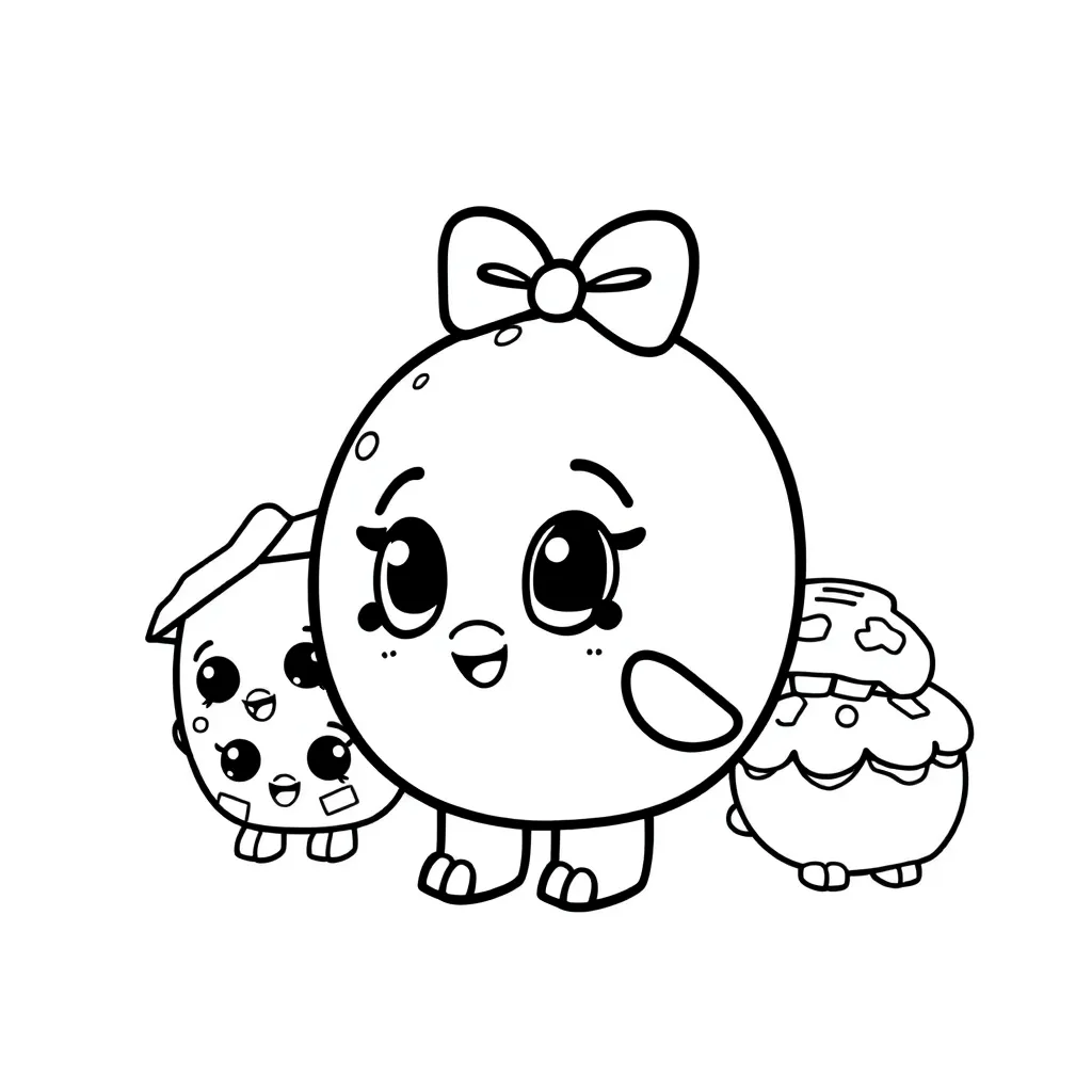 Shopkins Speelgoed Kawaii Poppetjes Verzamelen coloring page for children