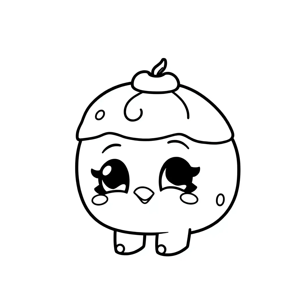 Shopkins Speelgoed Winkel Karakters Schattig coloring page for children