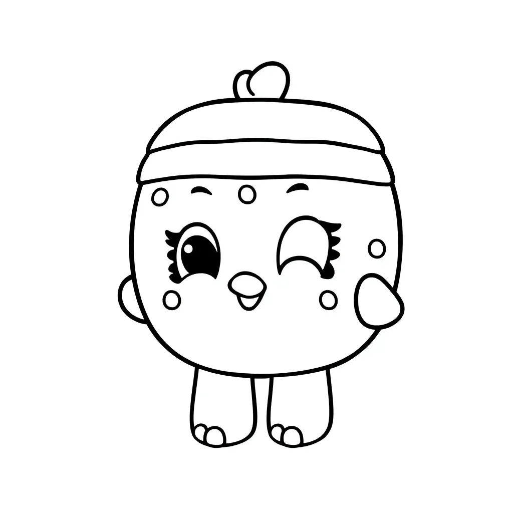 Shopkins Speelgoed Winkel Karakters Vrolijk coloring page for children