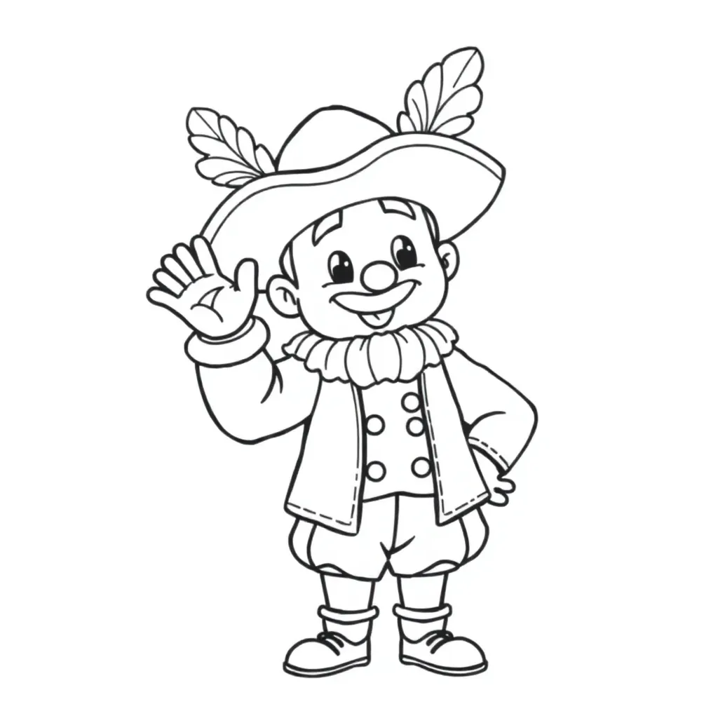 Simpele Piet Om Te Kleuren coloring page for children