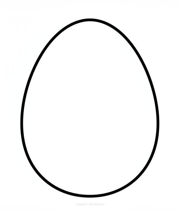 Simple Egg coloring page for children