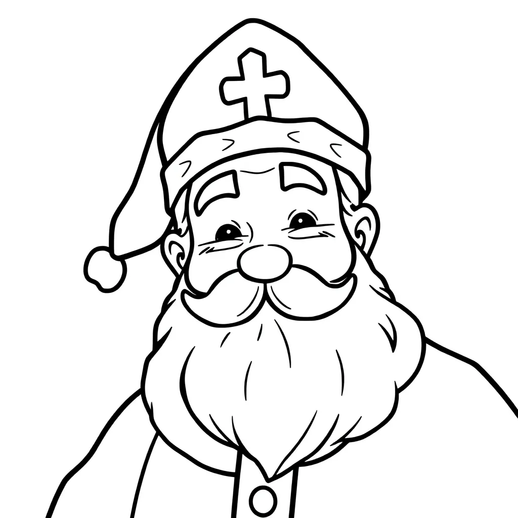 Sint Met Baard coloring page for children