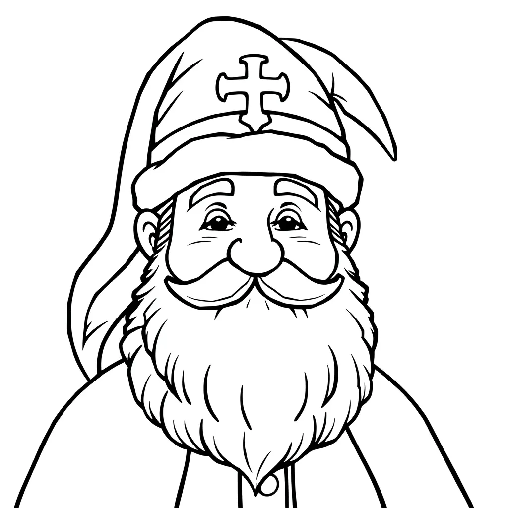 Sinterklaas Is Jarig Kleurplaat coloring page for children