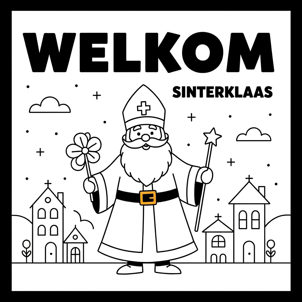 sinterklaas coloring page for children