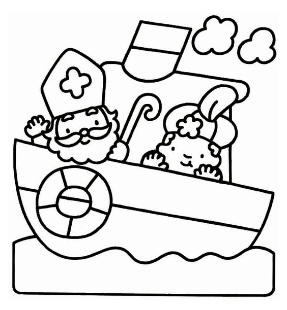 Sinterklaas Peuters coloring page for children