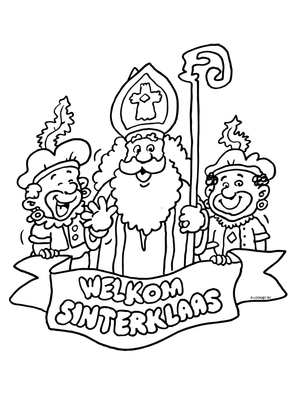 Sinterklaas01 coloring page for children