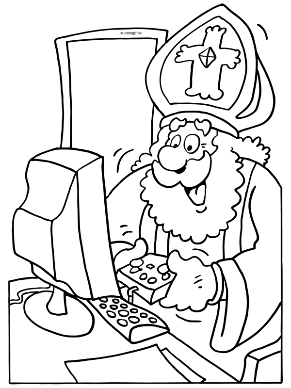 Sinterklaas02 coloring page for children