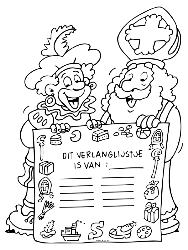 Sinterklaas24 coloring page for children