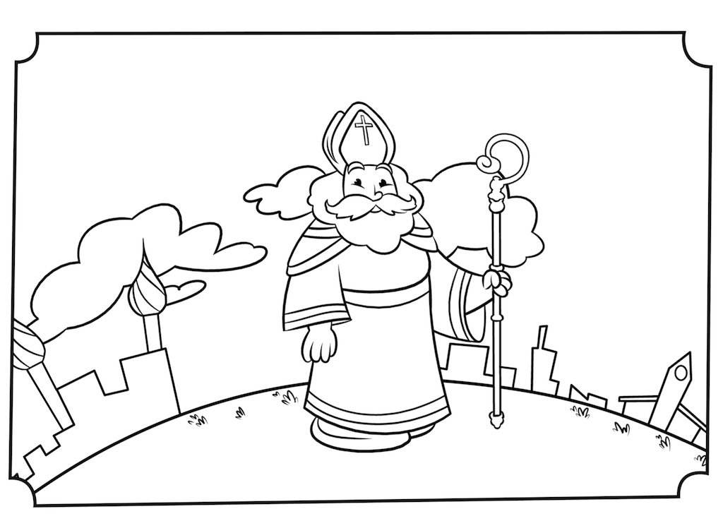 Sinterklaas52 coloring page for children