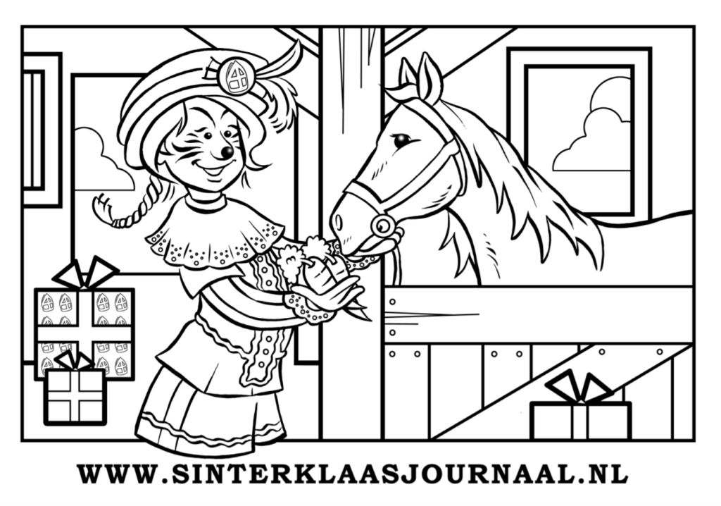 Sinterklaasjournaal 1 coloring page for children