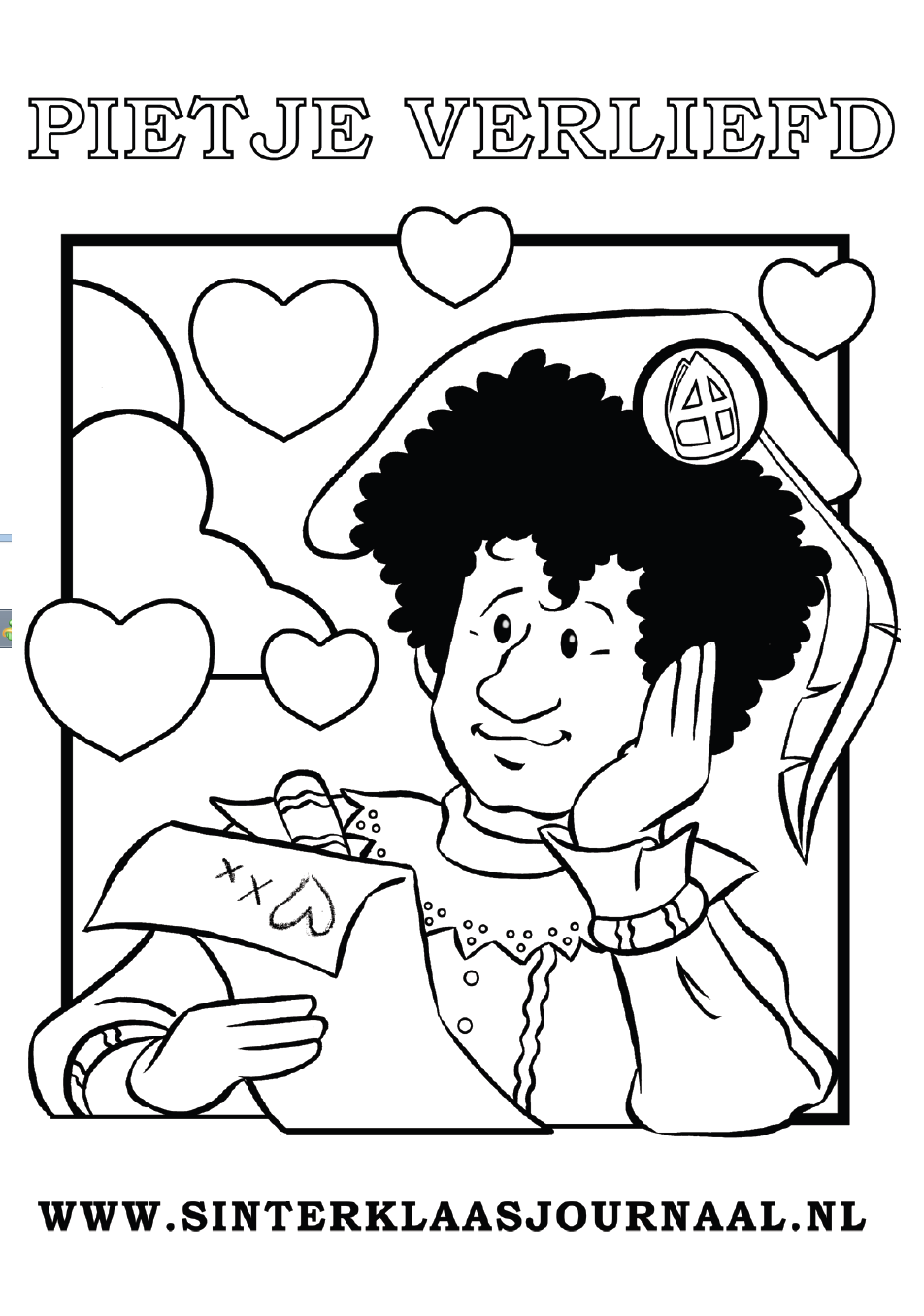 Sinterklaasjournaal Kleurplaat_08 coloring page for children