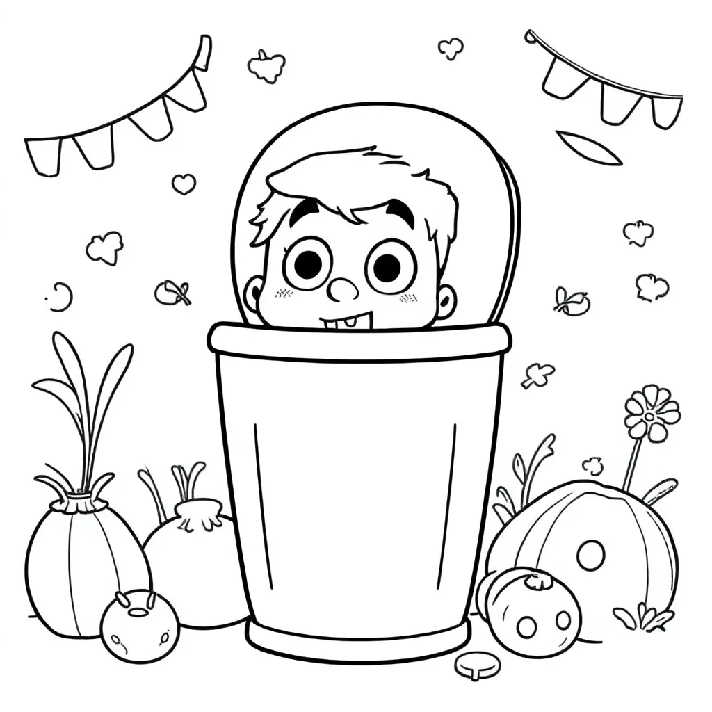 Skibidi Toilet coloring page for children