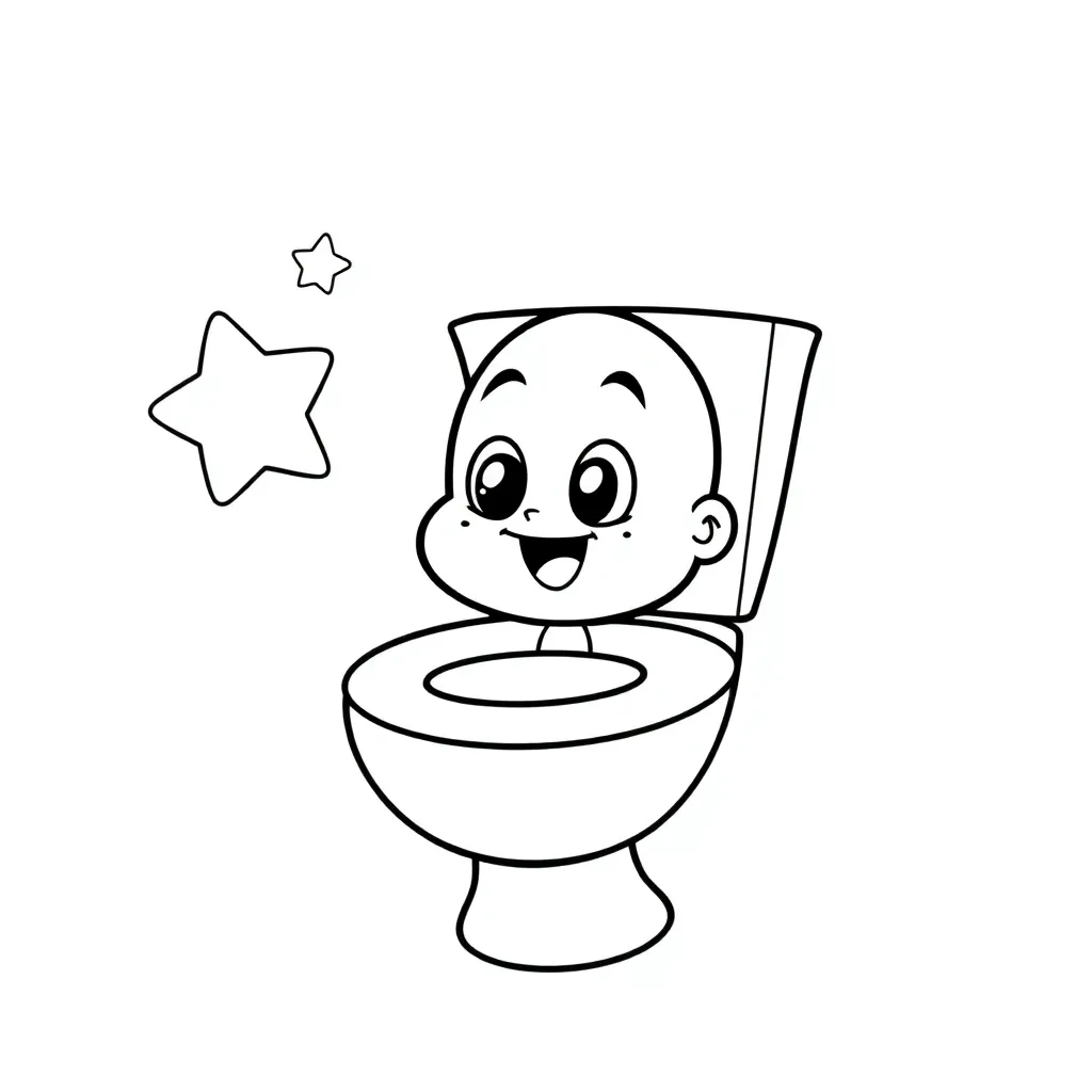 Skivibi Toilet coloring page for children
