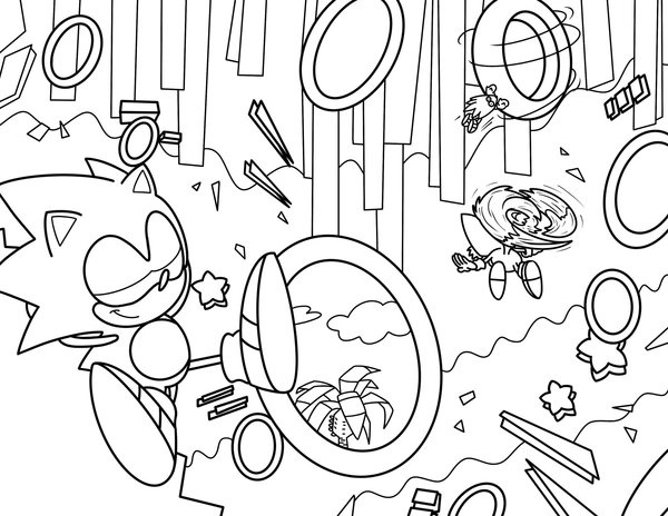 Slapende Sonic coloring page for children