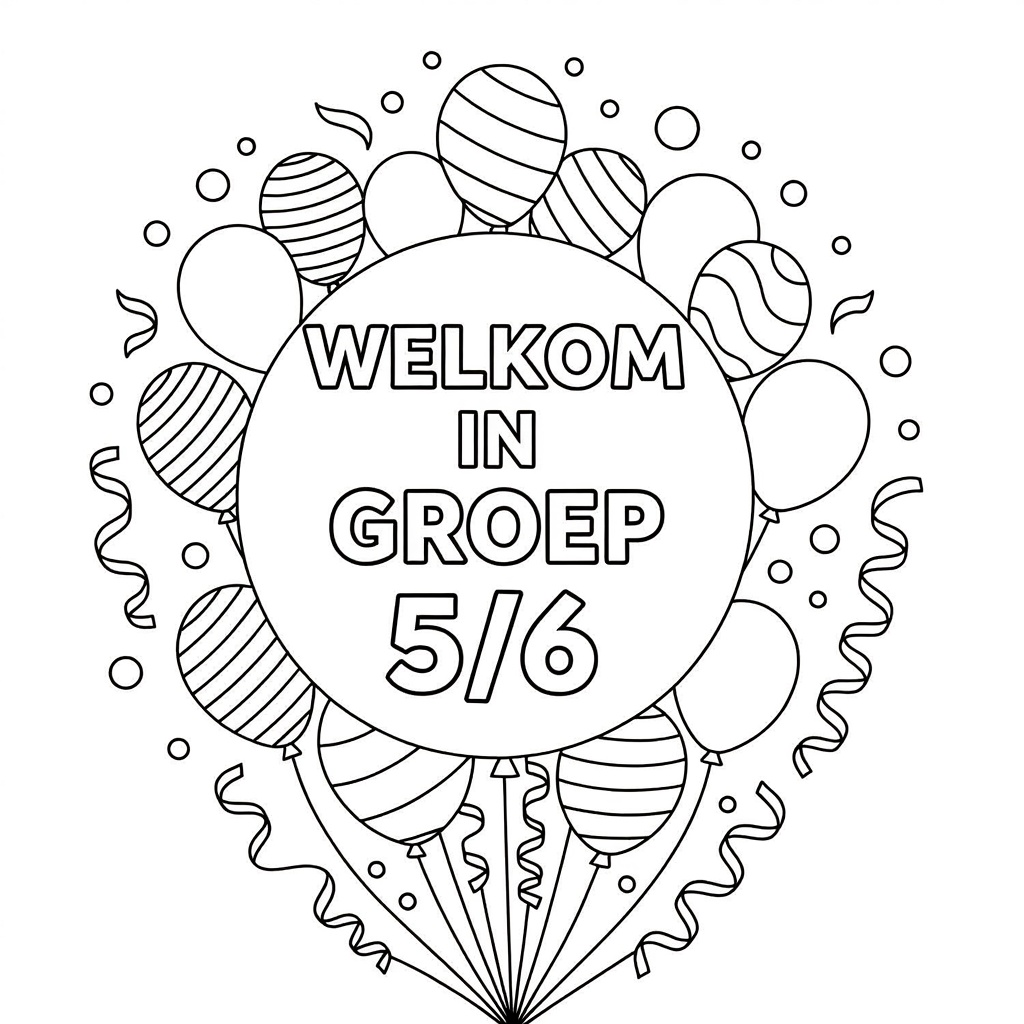 slingers en ballonnen coloring page for children