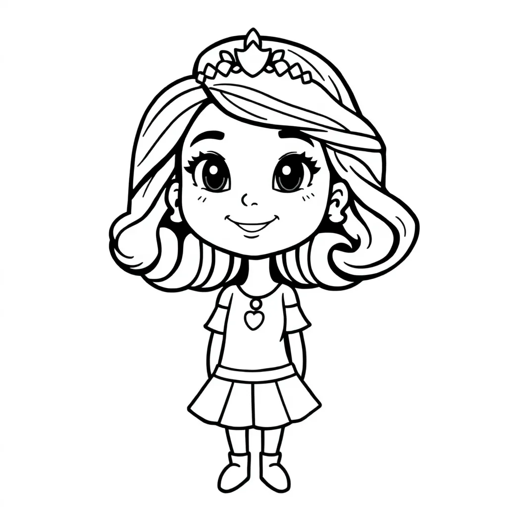 Sofia Prinses Tekenen Creatief Kindvriendelijk coloring page for children
