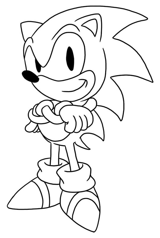 Sonic Bras Croises coloring page for children