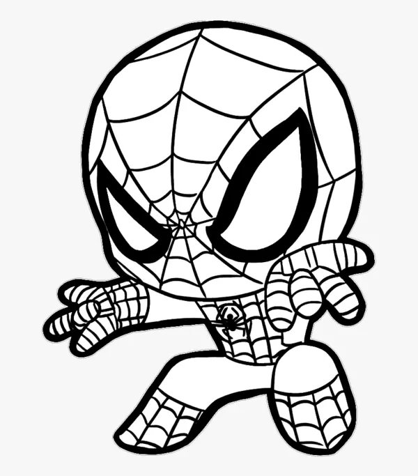 Spiderman Bebe coloring page for children
