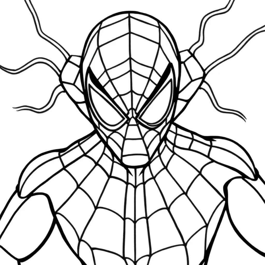Spiderman Marvel Superheld Actie Avontuur coloring page for children