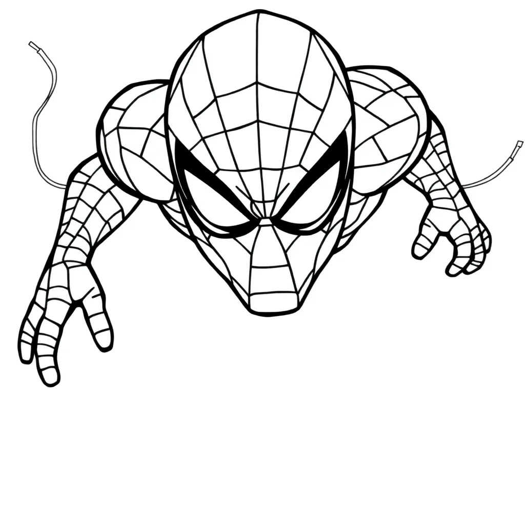 Spiderman Marvel Superheld Actie Tekenen coloring page for children