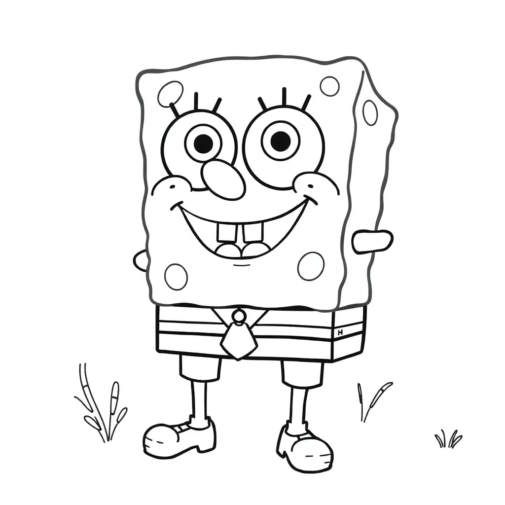 Spongebob Cartoon Nickelodeon Grappig Creatief coloring page for children