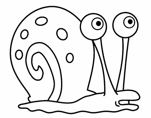 Spongebob Gary die Schnecke coloring page for children