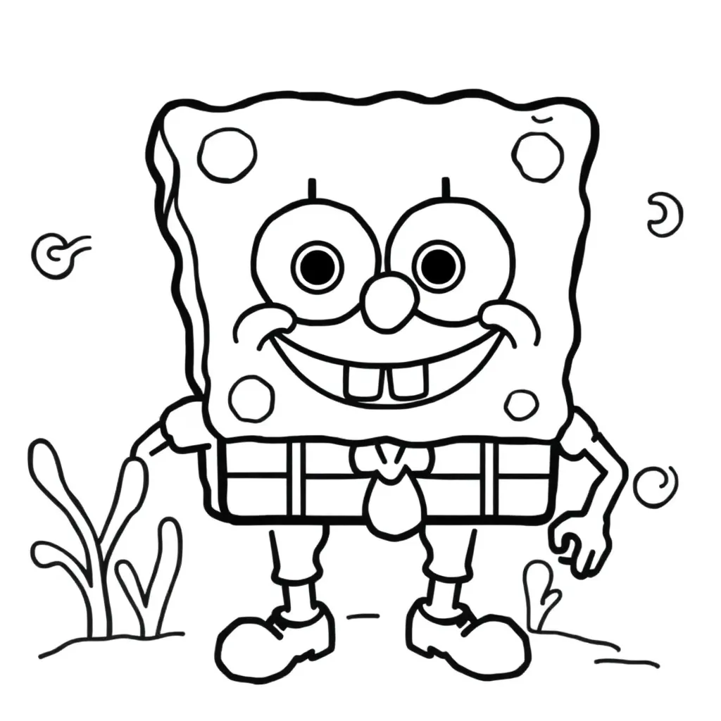 Spongebob Nickelodeon Cartoon Grappig Creatief coloring page for children