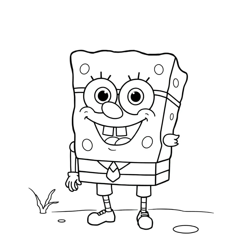 Spongebob Nickelodeon Cartoon Grappig Zee coloring page for children